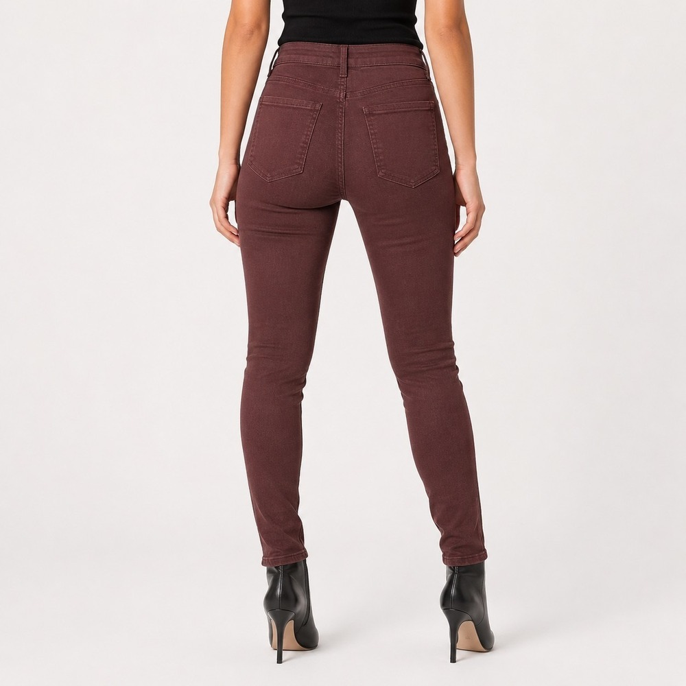Pistola Pants Size 27 Maroon Skinny Stretchy Cargo Utility Moto Pockets Hannah - Picture 2 of 12